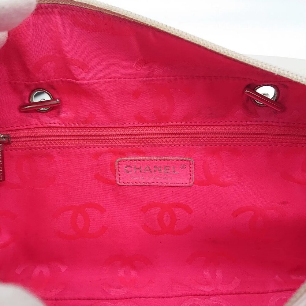 CHANEL Cambon Quilted Ligne Shoulder Bowling Bowler Bag Tote White - Picture 6 of 16